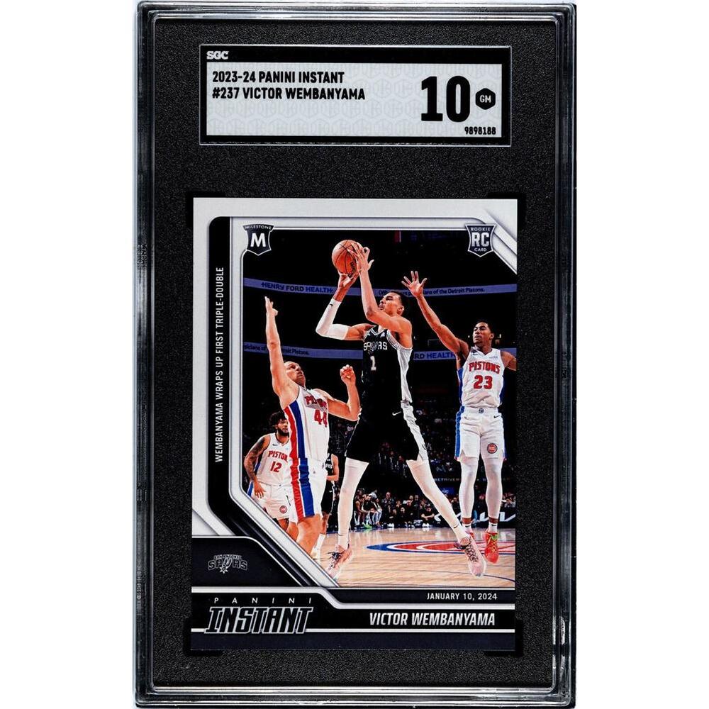 2023 PANINI INSTANT #237 VICTOR WEMBANYAMA ROOKIE RC SPURS SGC 10 GEM MINT